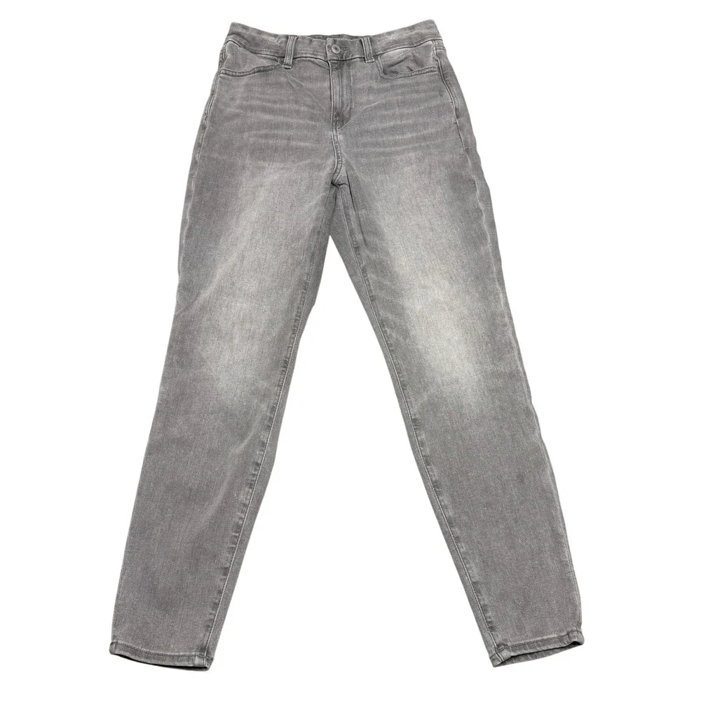 American Eagle Curvy Hi-Rise Jegging Womens 8 Short Grey Stretch Denim Jeans
